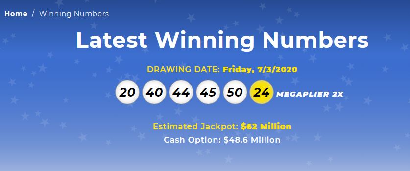 Arizona lottery mega millions winning numbers